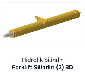 Hidrolik Silindir Forklift Silindiri (2) 3D