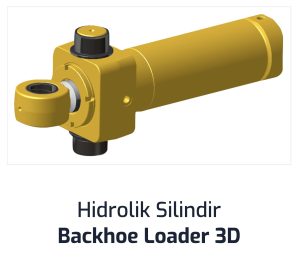 Hidrolik Silindir Backhoe Loader 3D