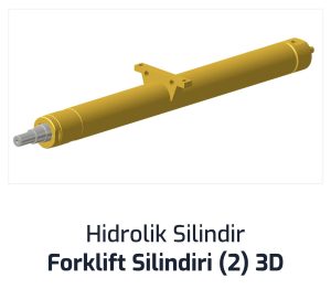 Hidrolik Silindir Forklift Silindiri (2) 3D